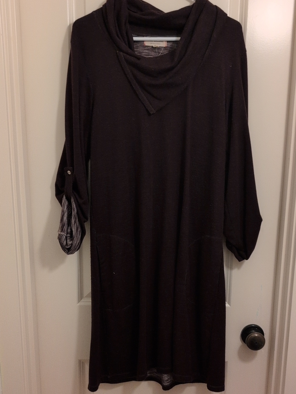 Max Sudio Weekend Plum Sweatshirt (TERRY KNIT) Dress - Pockets - So Comfy!
